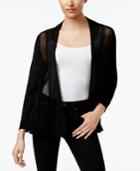 Alfani Sheer Mixed-knit Cardigan, Only At Macy's