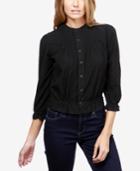 Lucky Brand Cotton 3/4-sleeve Blouse