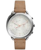 Fossil Q Women's Accomplice Sand Leather Strap Hybrid Smart Watch 38x40mm