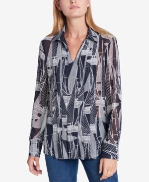 Tommy Hilfiger Printed Pleated Shirt, Created For Macy's