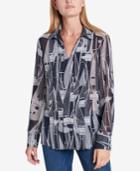 Tommy Hilfiger Printed Pleated Shirt, Created For Macy's