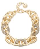 Charter Club Gold-tone Pave Link Bracelet, Created For Macy's