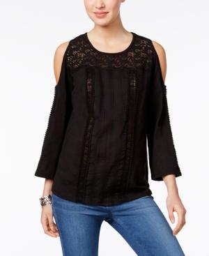 Style & Co Cold-shoulder Peasant Top, Only At Macy's