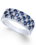 Sapphire (1-5/8 Ct. T.w.) & Diamond (1/3 Ct. T.w.) Ring In 14k White Gold