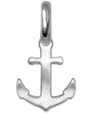 Alex Woo Anchor Mini-charm In Sterling Silver