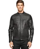 Calvin Klein Premium Laser Cut Leather Jacket