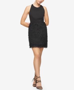 Fame And Partners Printed Georgette Crisscross-back Dress