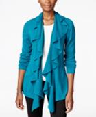 Karen Scott Ruffled Cardigan, Only At Macy's