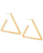 Steve Madden Gold-tone Textured Triangle Drop Earrings