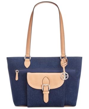 Giani Bernini Denim Conflap Medium Tote, Created For Macy's