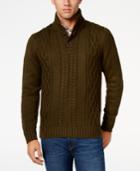 Weatherproof Vintage Men's Cable-knit Sweater, Only At Macy's