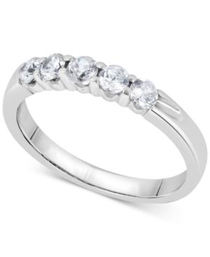 Diamond Five-stone Ring (1/2 Ct. T.w.) In 14k White Gold