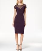 Calvin Klein Petite Cap-sleeve Banded Sheath Dress