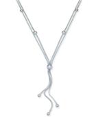 Alfani Silver-tone Beaded Double Strand Lariat Necklace, 24 + 2 Extender, Created For Macy's
