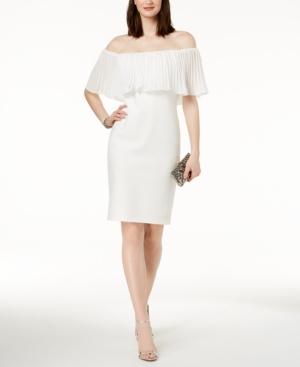 Vince Camuto Ruffled Off-the-shoulder Sheath Dress