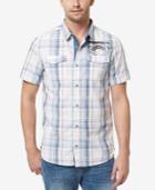 Buffalo David Bitton Men's Sakunah Plaid Graphic-print Logo Shirt