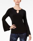 Thalia Sodi Embellished Bell-sleeve Top, Created For Macy's