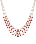 Anne Klein Shaky Stone Triple-row Collar Necklace, 17 + 3 Extender