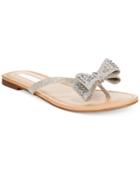 Inc International Concepts Malissa Rhinestone Bow Flat Sandals Women's Shoes