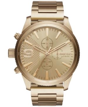 Diesel Men's Chronograph Rasp Chrono Gold-tone Stainless Steel Bracelet Watch 50mm Dz4446