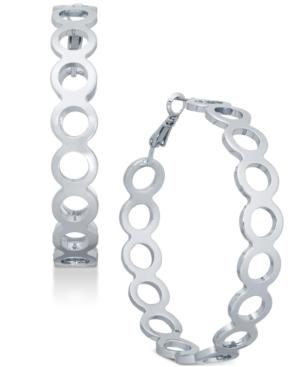Inc International Concepts Silver-tone Circle Hoop Earrings, Created For Macy's