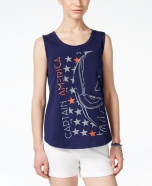Hybrid Juniors' Marvel Captain America Graphic Tank Top