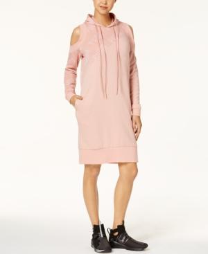 Puma En Point Cold-shoulder Hoodie Dress