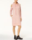 Puma En Point Cold-shoulder Hoodie Dress