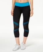 Ideology Mesh-trim Cropped Leggings, Created For Macy's