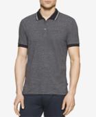 Calvin Klein Men's Slim-fit Colorblocked Feeder Striped Polo