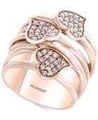 Pave Rose By Effy Diamond Heart Wrap-style Ring (5/8 Ct. T.w.) In 14k Rose Gold