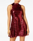 The Edit By Seventeen Juniors' Sequined Open-back Dress