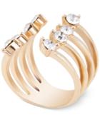 Guess Gold-tone Crystal Multi-row Ring