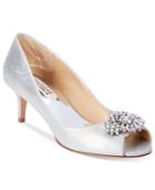 Badgley Mischka Nakita Ii Peep-toe Evening Pumps Women's Shoes