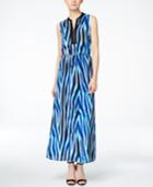 Calvin Klein Printed Sleeveless Maxi Dress