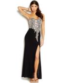 Ruby Rox Juniors' Beaded Strapless Gown