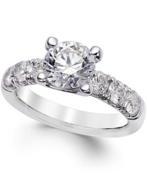 X3 Diamond Engagement Ring (2-1/2 Ct. T.w.) In 18k White Gold