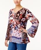 Style & Co Patchwork-print Top, Created For Macy's