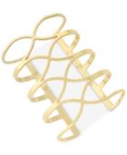 Vince Camuto Gold-tone Crisscross Long Cuff Bracelet