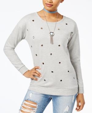 Ultra Flirt Juniors' Grommet-detail Sweatshirt