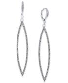 Inc International Concepts Silver-tone Pave Navette Drop Earrings, Only At Macy's