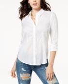 Guess Perry Cotton Poplin Button-up Top