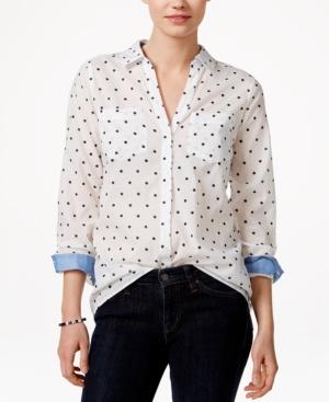 Maison Jules Polka-dot Shirt, Only At Macy's