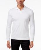 Tasso Elba Men's Supima Blend Long-sleeve Polo, Created For Macy's