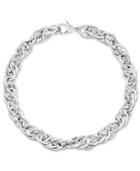 Erwin Pearl Atelier For Charter Club Silver-tone Chain Link Collar Necklace, Only At Macy's