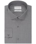 Calvin Klein Platinum Slim-fit Mocha Chino Check Dress Shirt