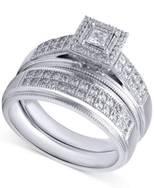 Beautiful Beginnings Diamond Engagement Ring And Wedding Band (1/3 Ct. T.w.) In Sterling Silver