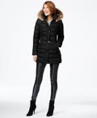 Inc International Concepts Faux-fur-trim Quilted Puffer Coat, Only At Macy's