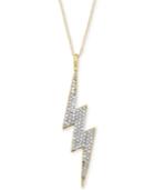 Wrapped In Love Diamond Lightning Bolt Pendant Necklace (1/4 Ct. T.w.) In 14k Gold, Created For Macy's