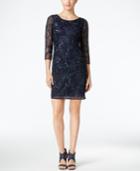 Adrianna Papell Beaded Cutout-back Cocktail Dress